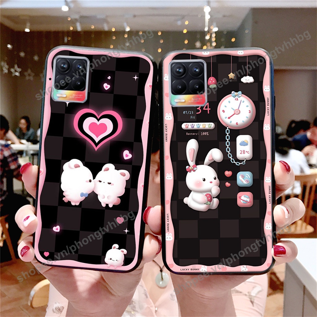 Ốp lưng Realme 8 / Realme 8 Pro gấu,thỏ trắng , đồng hồ dễ thương cute cực đẹp