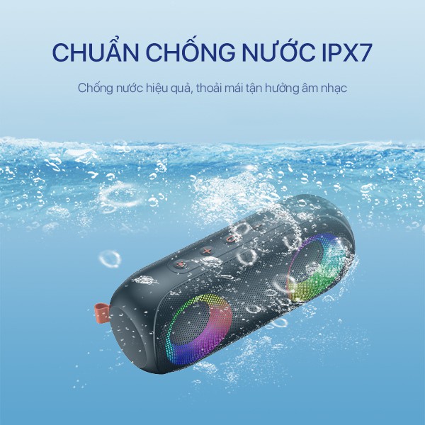 Loa Bluetooth ACOME A20 Công Suất 20W Hiệu Ứng LED RGB Chống Nước IPX7 30H Sử Dụng