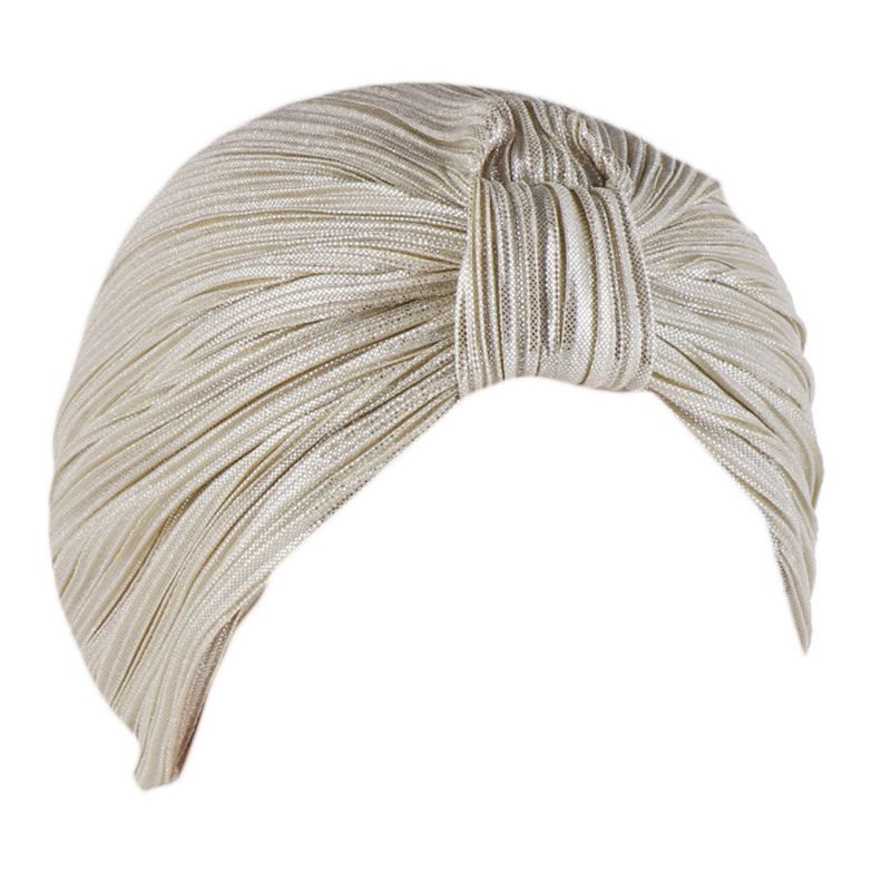Khăn Turban Quấn Đầu Kiểu Đạo Hồi Đính Kim Loại Lấp Lánh