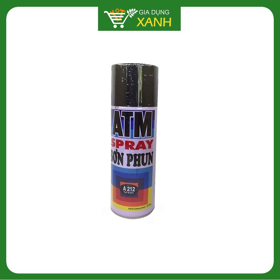 Sơn xịt ATM màu đen mờ A212, 400ml