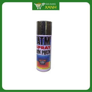 Sơn xịt ATM màu đen mờ A212, 400ml