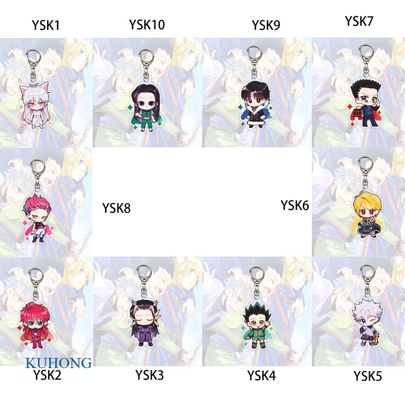 KUHONG Anime Hunter X Hunter Móc Khóa Acrylic Hình Ô Tô Móc Khóa Móc Khóa Mặt Dây Chuyền Móc Khóa Ph
