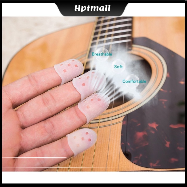 Set 5 Vỏ Bọc Ngón Tay Chống Trượt Giúp Giảm Đau Chơi Đàn Ukulele/Guitar Điện
