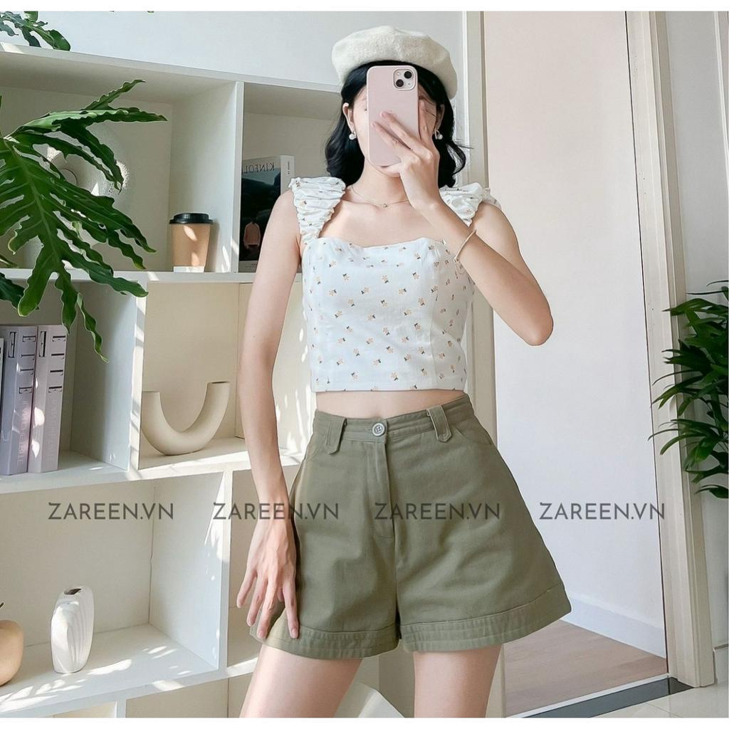 Quần short nữ ống rộng chất kaki siêu hack dáng - 247store.vn - Quan6916/P0K41