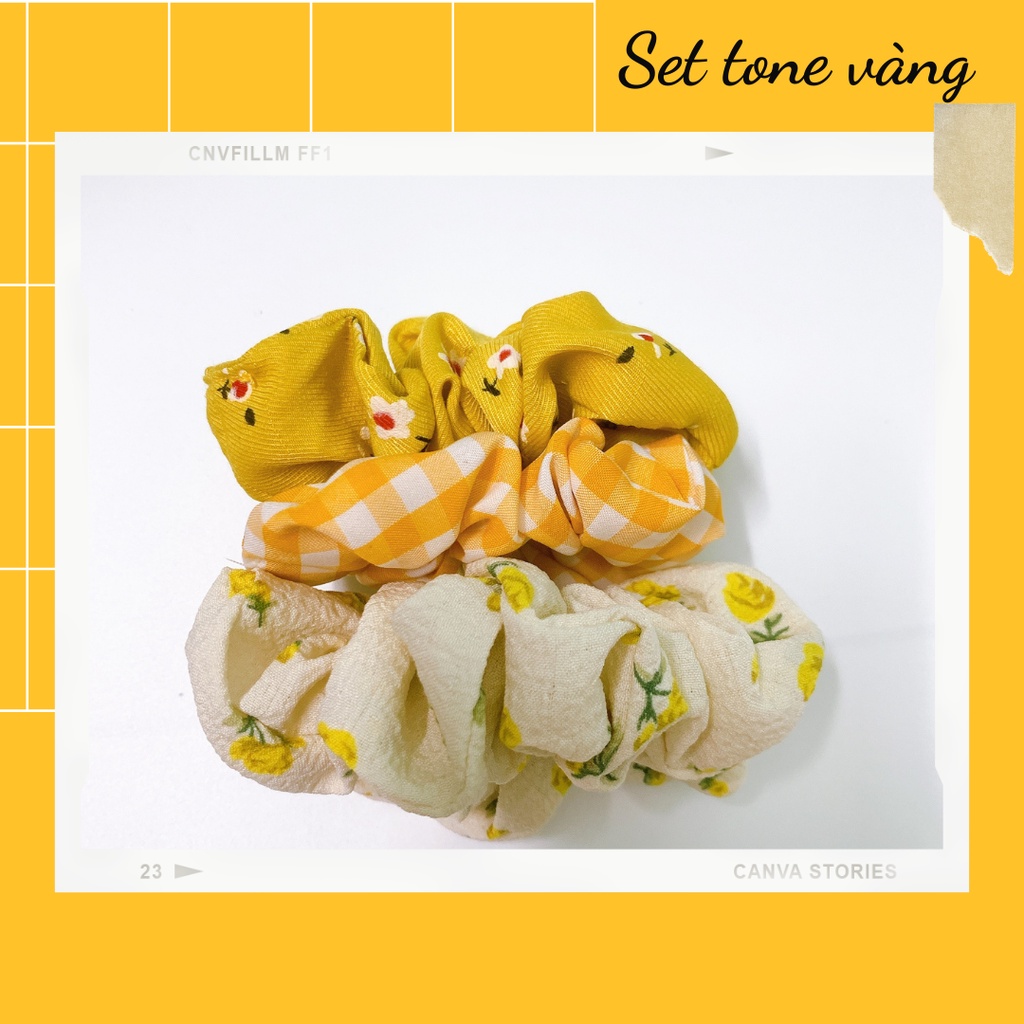 [Handmade] Set 3 cột tóc scrunchies dễ thương mix ngẫu nhiên dành cho bạn nữ