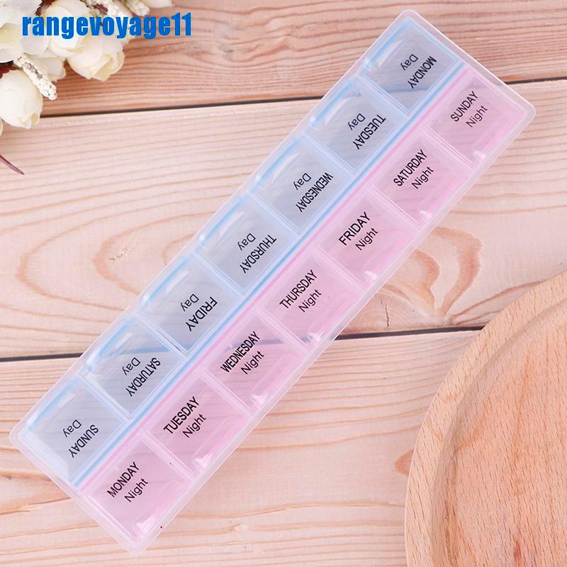 (Hàng Mới Về) Dụng Cụ Chia Thuốc Cầm Tay 7 Ngăn Tiện Lợi