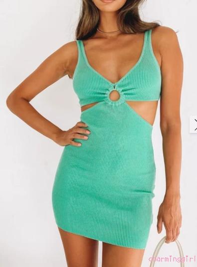 Đầm không tay Cổ Chữ V Thời Trang Quyến Rũ