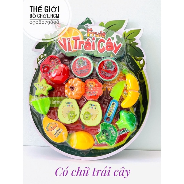 [HOT- VỪA CHƠI VỪA HỌC] Đồ chơi trái cây/hoa quả cắt thái dành cho bé yêu thích công việc nhà bếp