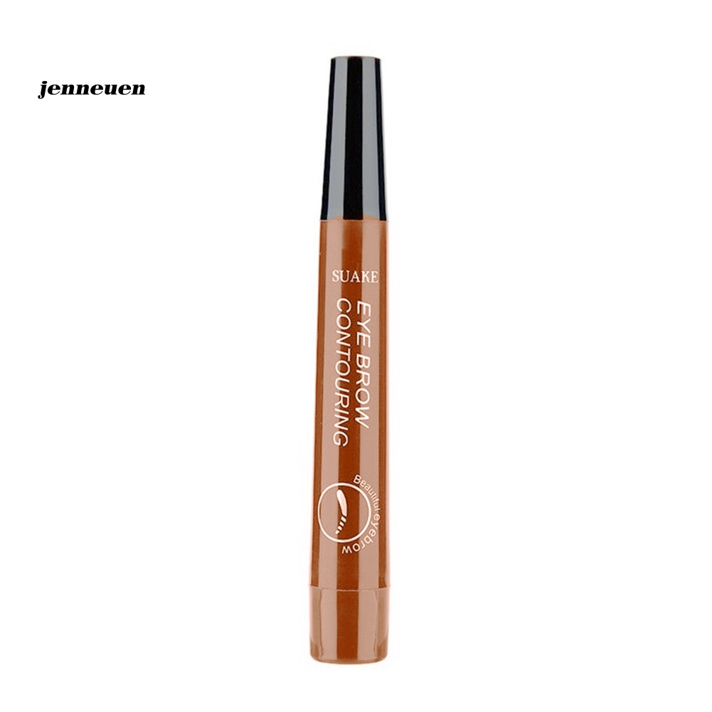 Bút kẻ lông mày dạng phẩy sợi đầu bút phân thành 4 nhánh chống nước lâu phai