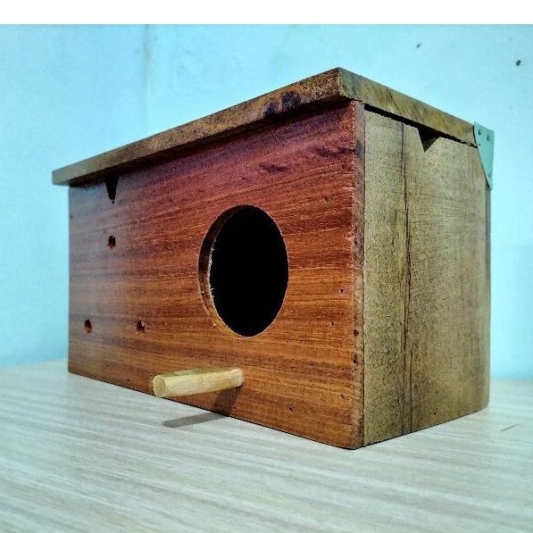 Tổ chim gỗ ổ đẻ chim yến phụng, manh manh, lovebird, chim sâu, các dòng chim nhỏ kích thước 25cmx13cmx15cm