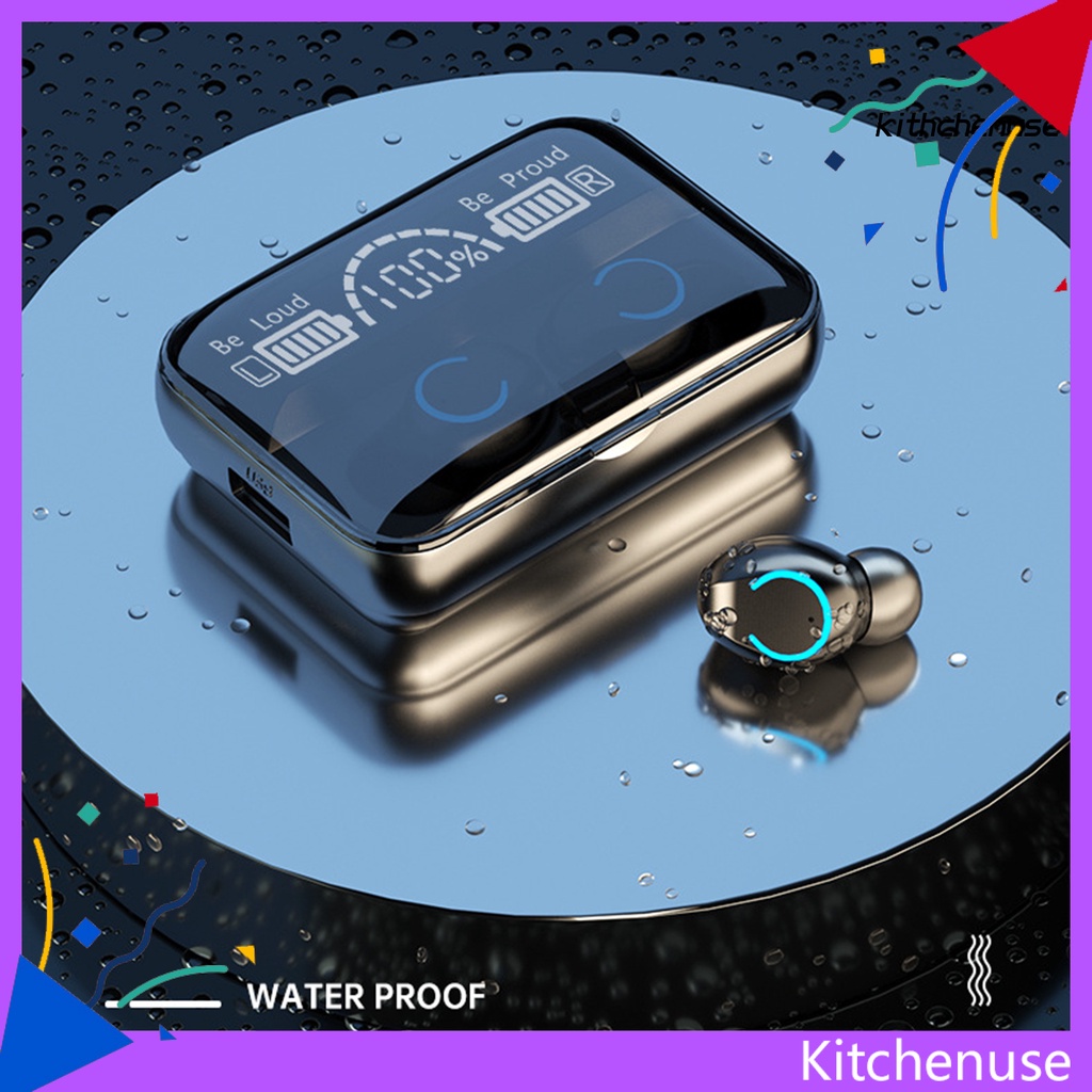 Tai Nghe Nhét Tai Bluetooth Mini F9-47 TWS Kèm Đèn Pin