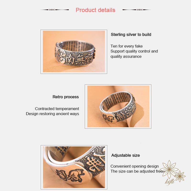 🌸Nhẫn Hở In Chữ Pixiu Cổ Điển Cho Nam