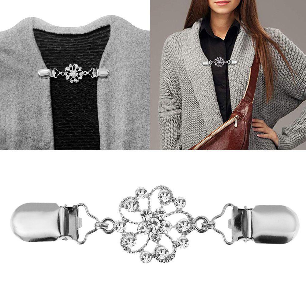 PATH Kẹp Cố Định Áo Khoác Cardigan Đính Đá Trang Trí Tiện Dụng