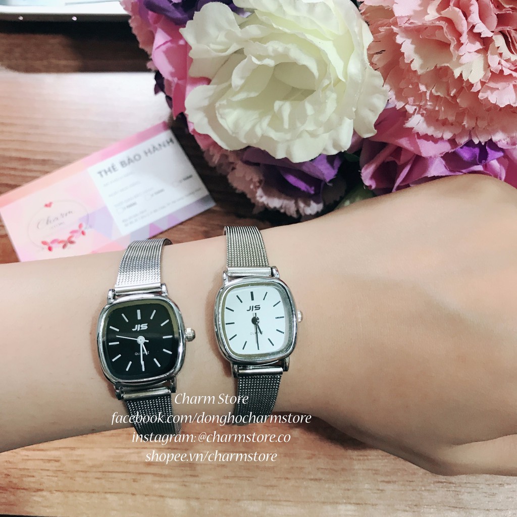 Đồng hồ nữ JIS mặt vuông cá tính, dây thép nhuyễn không gỉ -  Đồng hồ thời trang chính hãng | BigBuy360 - bigbuy360.vn