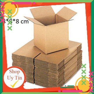 100 Hộp carton 8*8*8 cm, hộp giấy carton đóng hàng siêu rẻ tại TPHCM