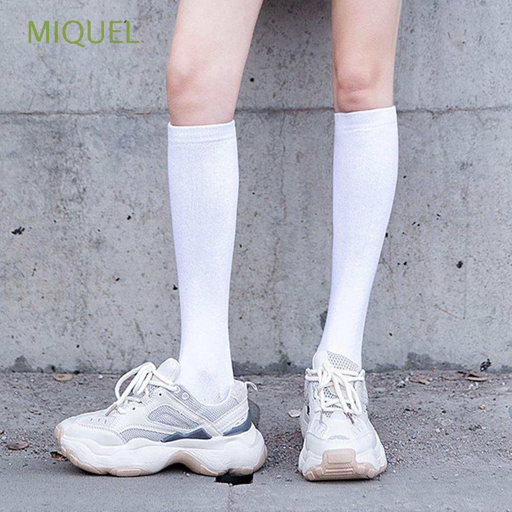 Vớ Cotton Cao Đến Đầu Gối Nhiều Màu Sắc Phong Cách Thể Thao Thời Trang Cho Nữ
