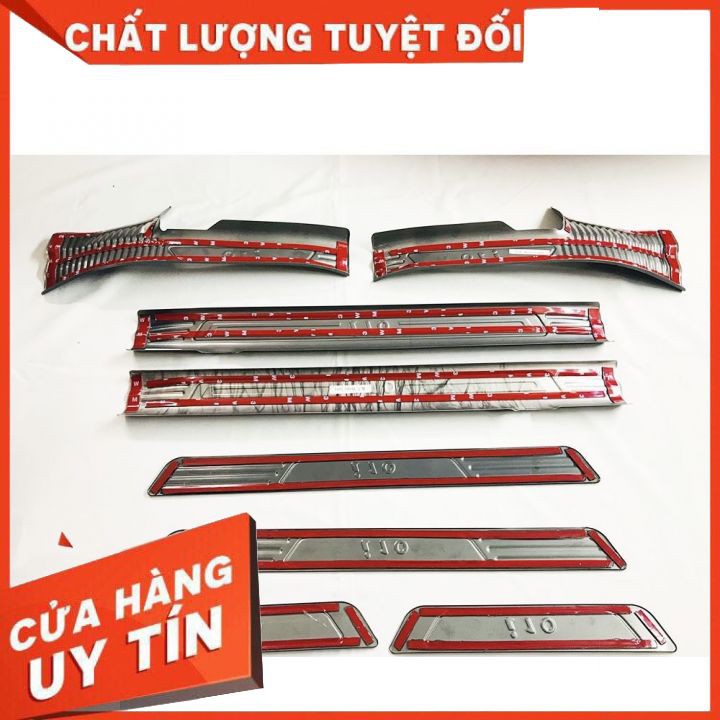 Nẹp bước chân,bậc bước chân trong ngoài huyndai i10 Titan cao cấp 8 chi tiết