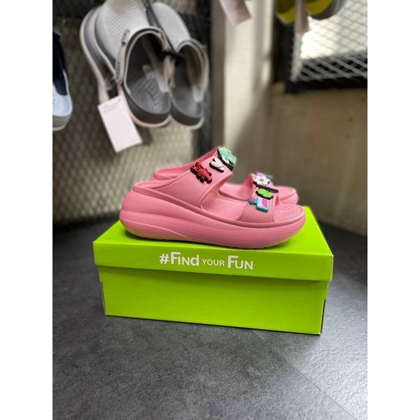 Dép Lê Cross cao gót 2 quai ngang đúc nguyên khối siêu bền, chống mùi hôi chân