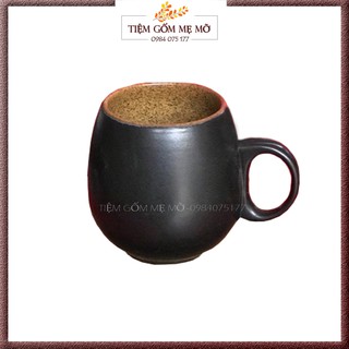 Cốc cafe cốc uống nước dáng béo men gốm Bát Tràng