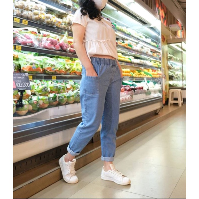 Quần Jeans Dài In Chữ I Jens Boyfriend Cá Tính Cho Nữ