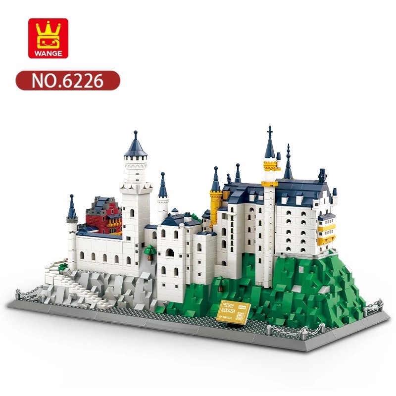 LẮP RÁP XẾP HÌNH KÌ QUAN TG WANGE 6226 - MÔ HÌNH KIẾN TRÚC LÂU ĐÀI NEUSCHWANSTEIN Ở ĐỨC 1969 PCS