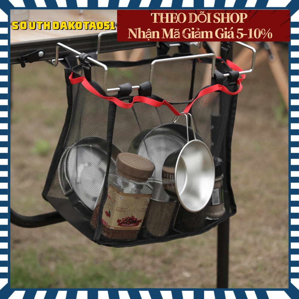 [Hàng Sẵn] Túi Lưới Đựng Đồ Cắm Trại Gấp Gọn Tiện Dụng Cho dã ngoại Ngoài Trời【Southdakota051】