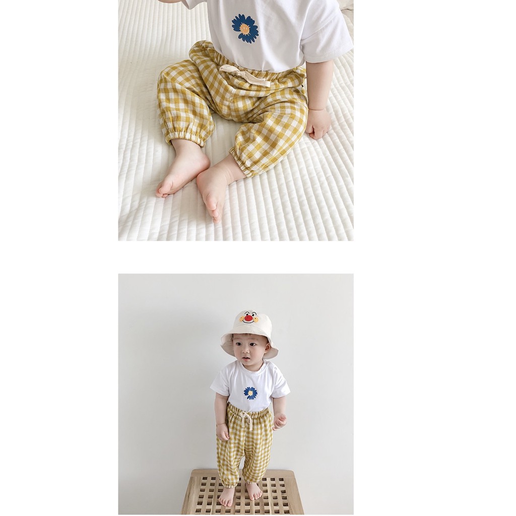 Sale !!! Quần Dài Caro Hàng Minky Mom Cực Đẹp Cho Bé_Super Sale (7-19kg)(1310)