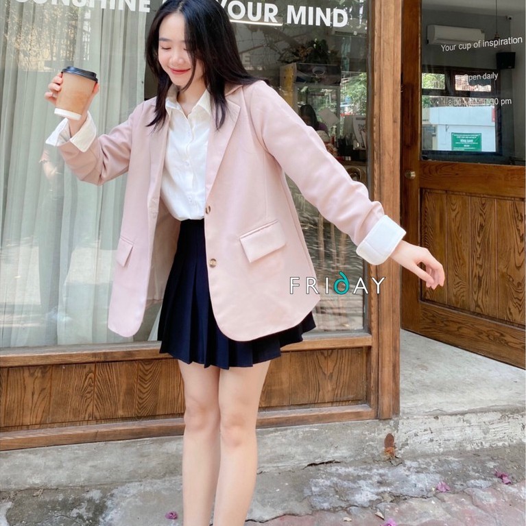 Áo khoác blazer dài tay Friday 21K02D2Kh phong cách hàn quốc freesize | BigBuy360 - bigbuy360.vn