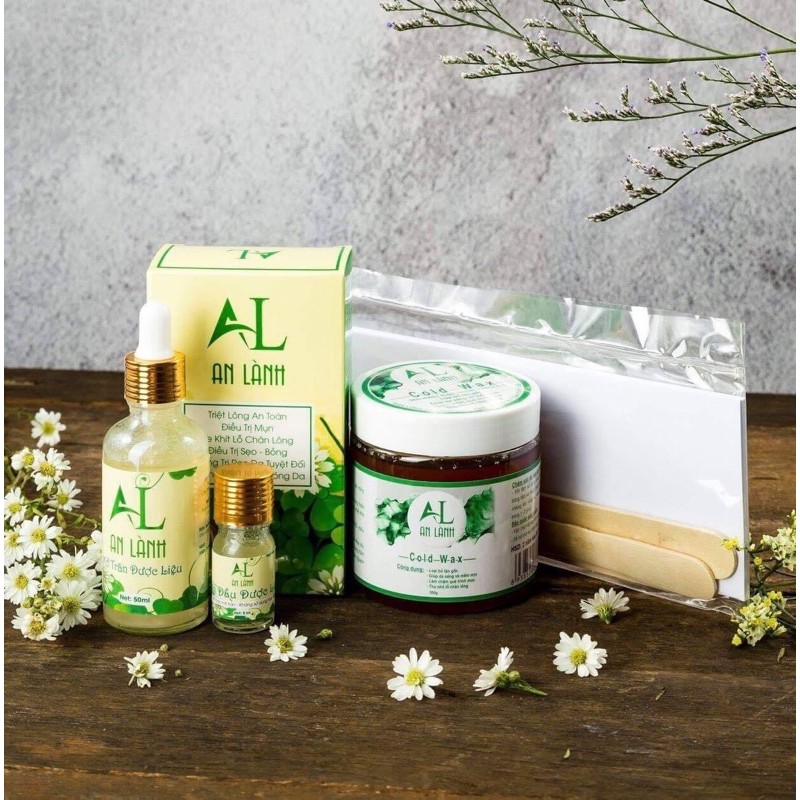 SÁP WAX TRIỆT LÔNG AN LÀNH 350g( tặng kèm 50 giấy và 2 que gạt)