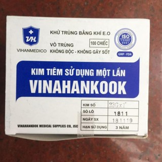 Hộp 100 cây kim tiêm 23g vinahankook