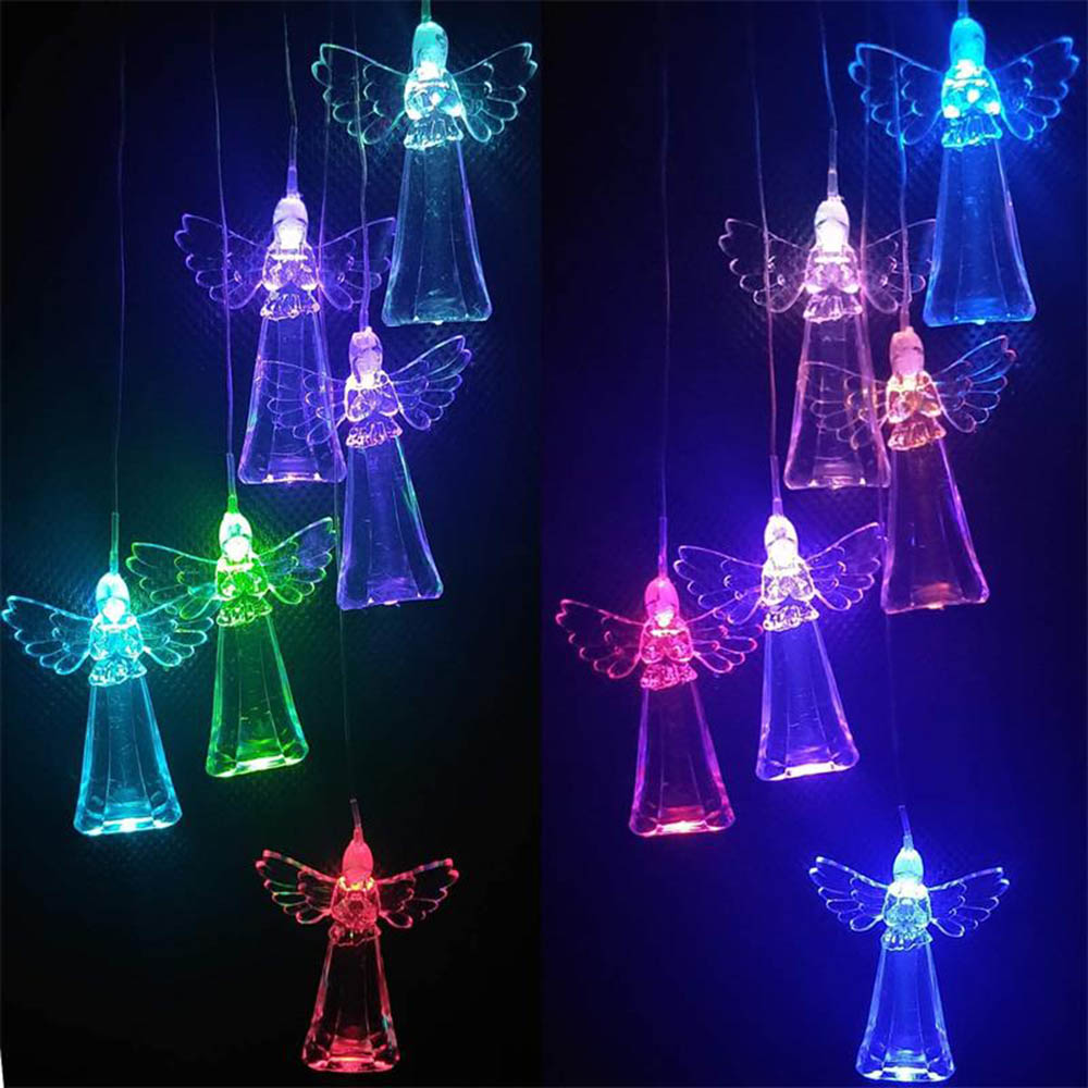 Đèn Led Treo Trang Trí Sân Vườn Hình Thiên Thần Nhiều Màu Sắc Sử Dụng Năng Lượng Mặt Trời