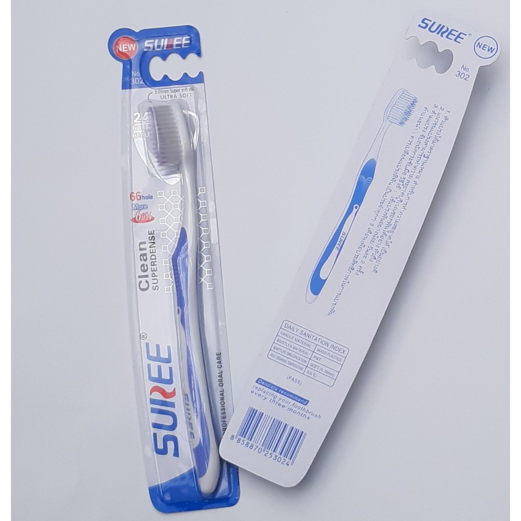 [lông tơ] Bộ 04 cây Bàn chải đánh răng lông tơ chống hôi miệng Suree Thái Lan
