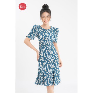🔥[FREESHIP]🔥Đầm Nữ Hoa Cúc Họa Mi-Chất lụa-Fam-D2082