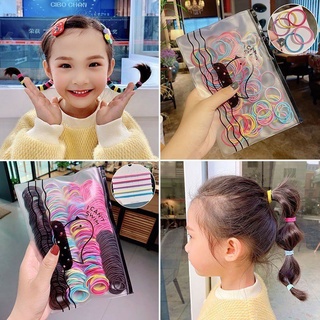 SET 100 CHUN BUỘC TÓC CÓ TÚI ZIP CHO BÉ