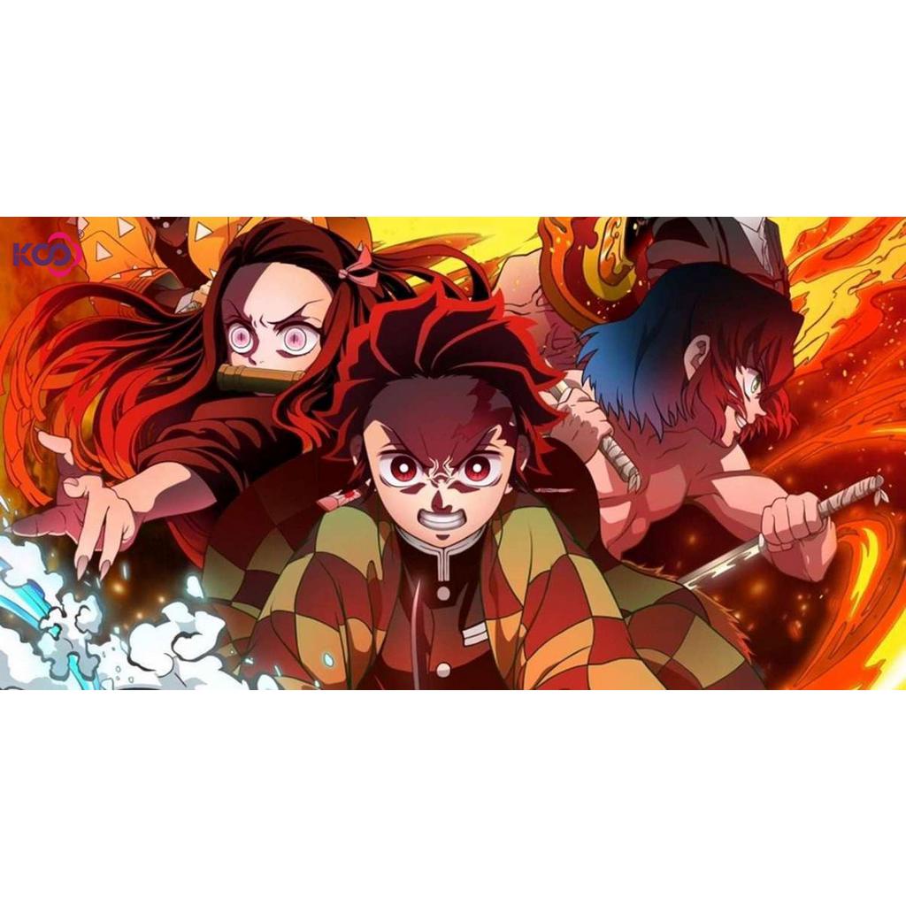 Bộ tranh đính đá 5D họa tiết hoạt hình Demon Slayer 5D DIY dùng trang trí nhà cửa 40x30 độc đáo