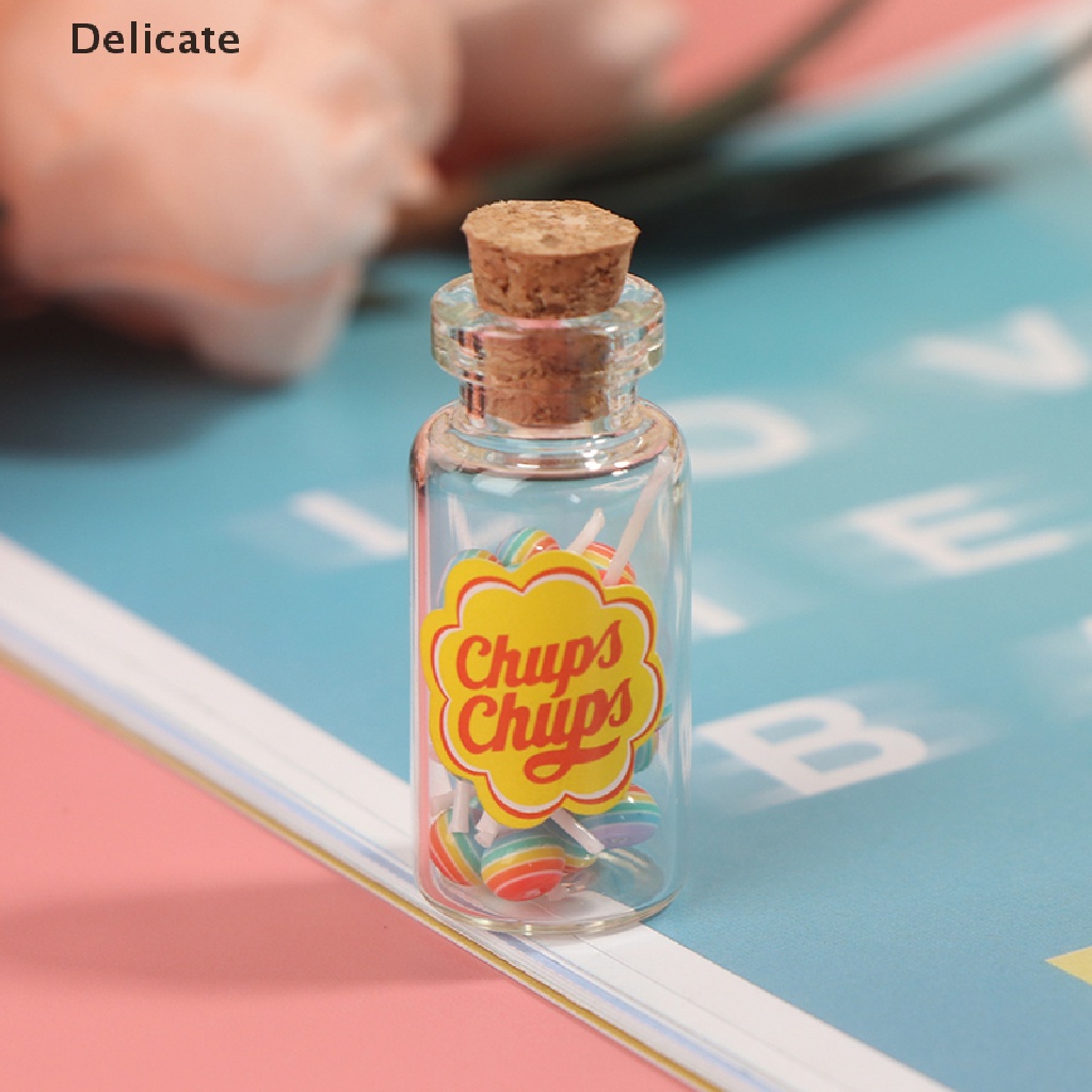 Mô hình kẹo mút với hũ đựng 1/12 trang trí nhà búp bê