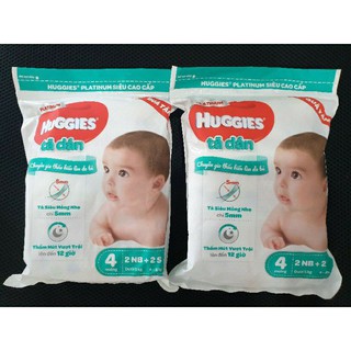 Combo 100 Tã dán huggies cao cấp Platinum size NB/S(hàng trần)