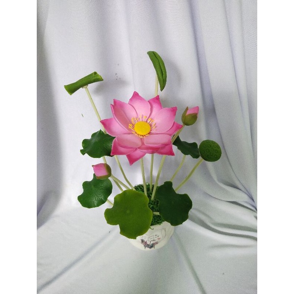 Chậu hoa sen đất sét size nhỏ cao 27cm