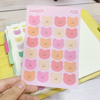 S012 - STICKER GẤU - BUOLET JOURNAL - PLANNER - SCRAPBOOK - DIARY