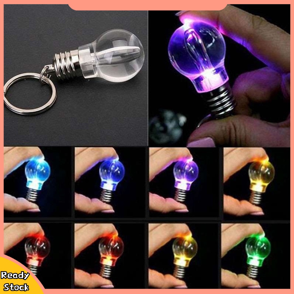 Móc khóa kiểu dáng bóng đèn LED đổi màu độc đáo