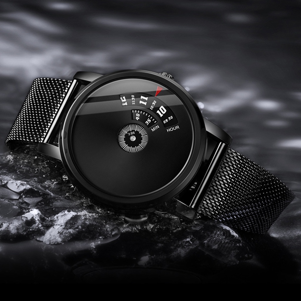 MACmk WLISTH Creative Men Luxury Waterproof Stainless Steel Quartz Watch Wristwatch