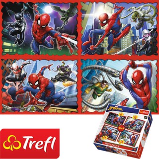 Tranh ghép hình TREFL 34291 - 4 trong 1 PJMasks Catboy và toàn đội PJ Masks (35/48/54/70 mảnh)
