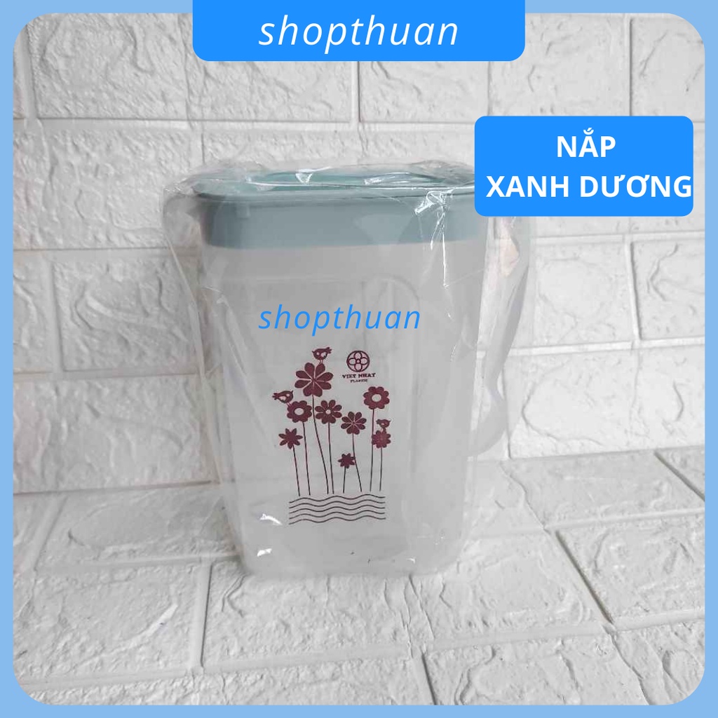 Ca nhựa vuông Việt Nhật 6082 dung tích 1L8 nhựa PP