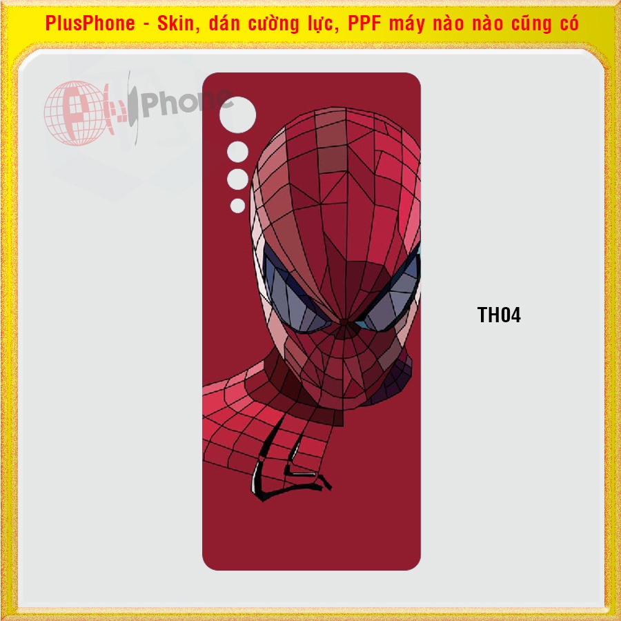 Dán Skin cho điện thoại LG Velvet 5G mẫu Thom Browne, người nhện, iron man