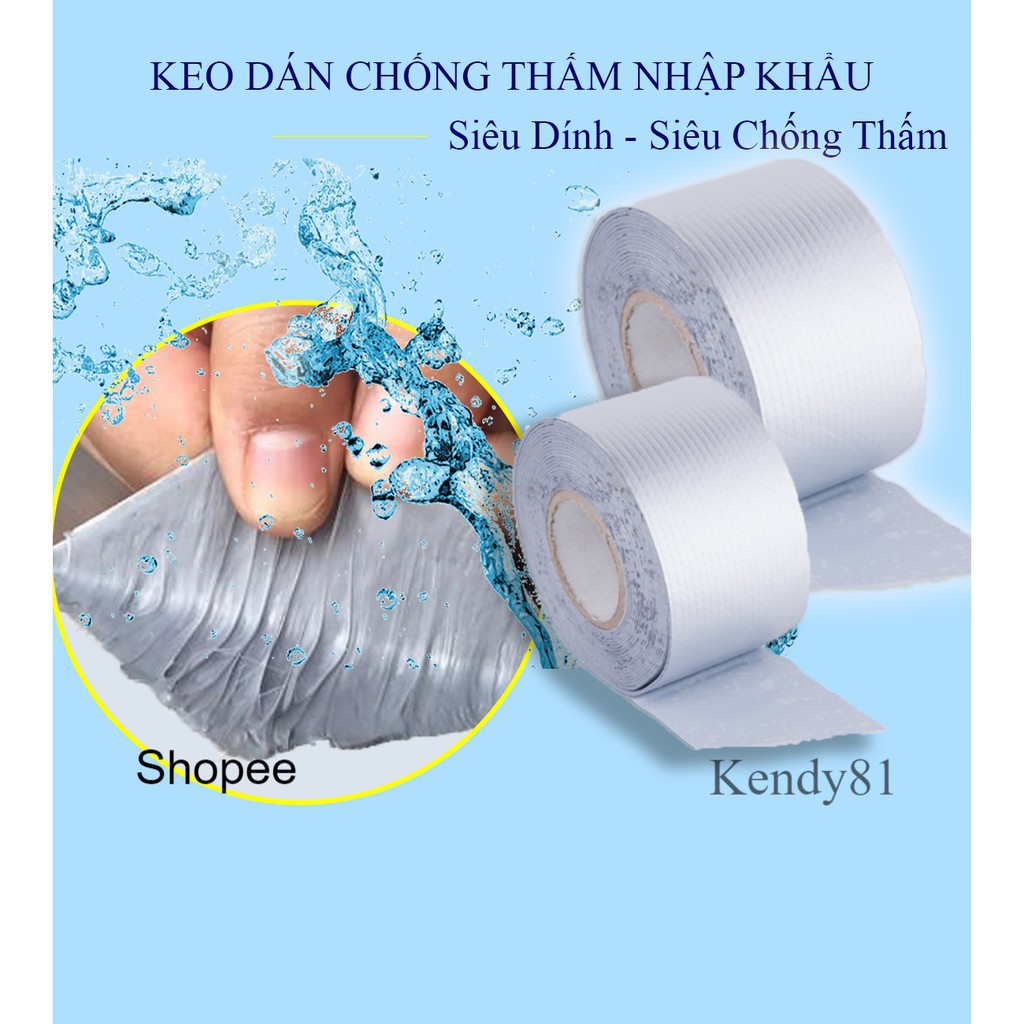 Băng Keo Siêu Dính Chuyên Dán chống thấm cho tường, trần nhà, mái tôn, ống nước, bể nước, xô chậu, phao bơi