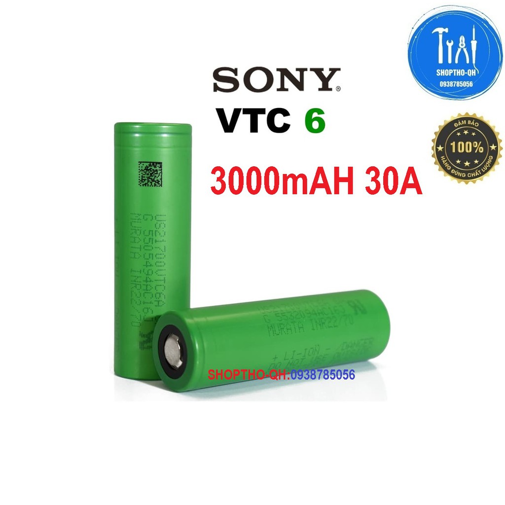 Cell pin Sony VTC6 3000mah - xả 30A