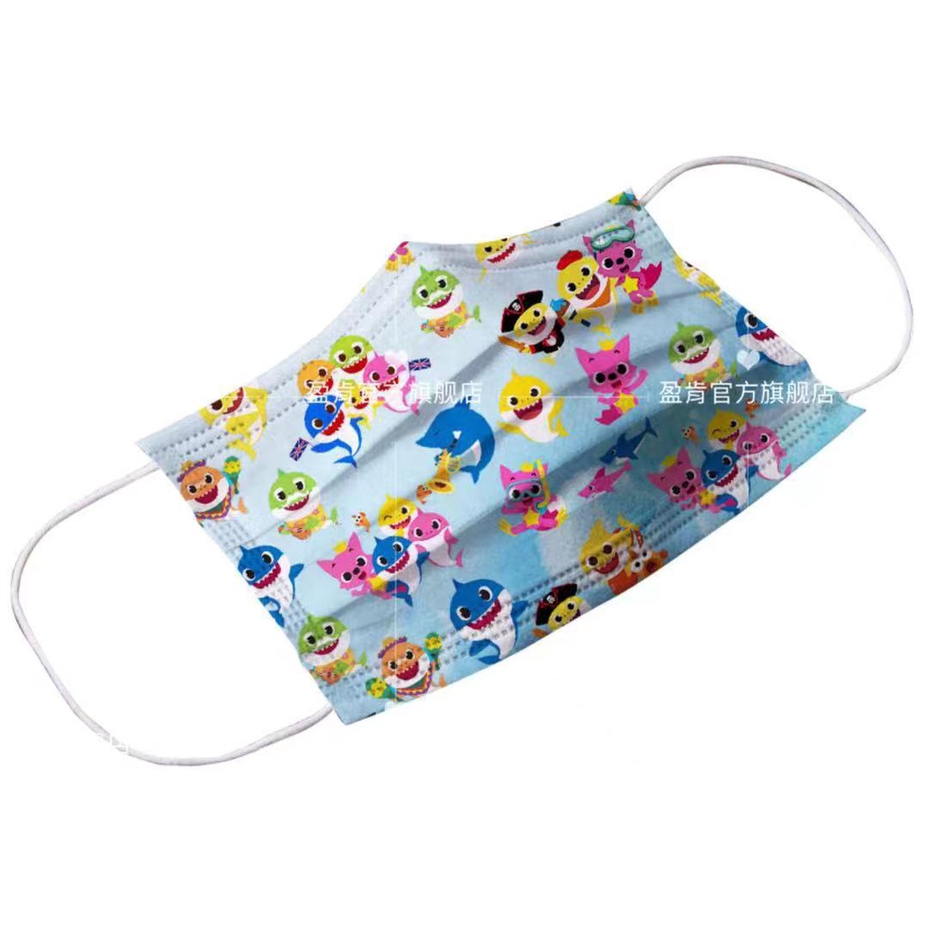 50 Khẩu Trang In Hình Cá Mập Dễ Thương   3 Lớp