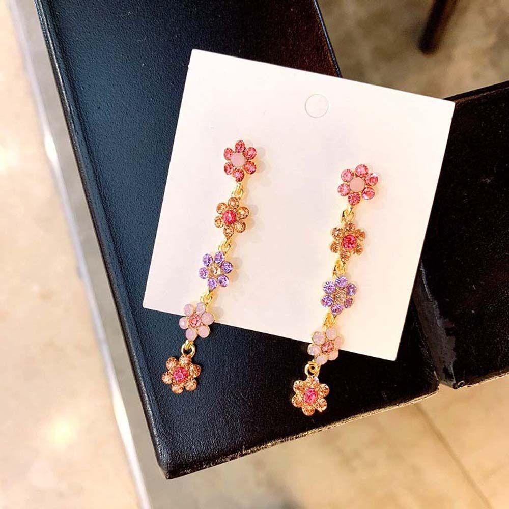 Bông Tai VANES1 Hình Hoa Thanh Lịch Nhiều Màu Sắc Dành Cho Nữ|Bông Tai Dáng Dài Thiết Kế Xinh Xắn Thời Trang