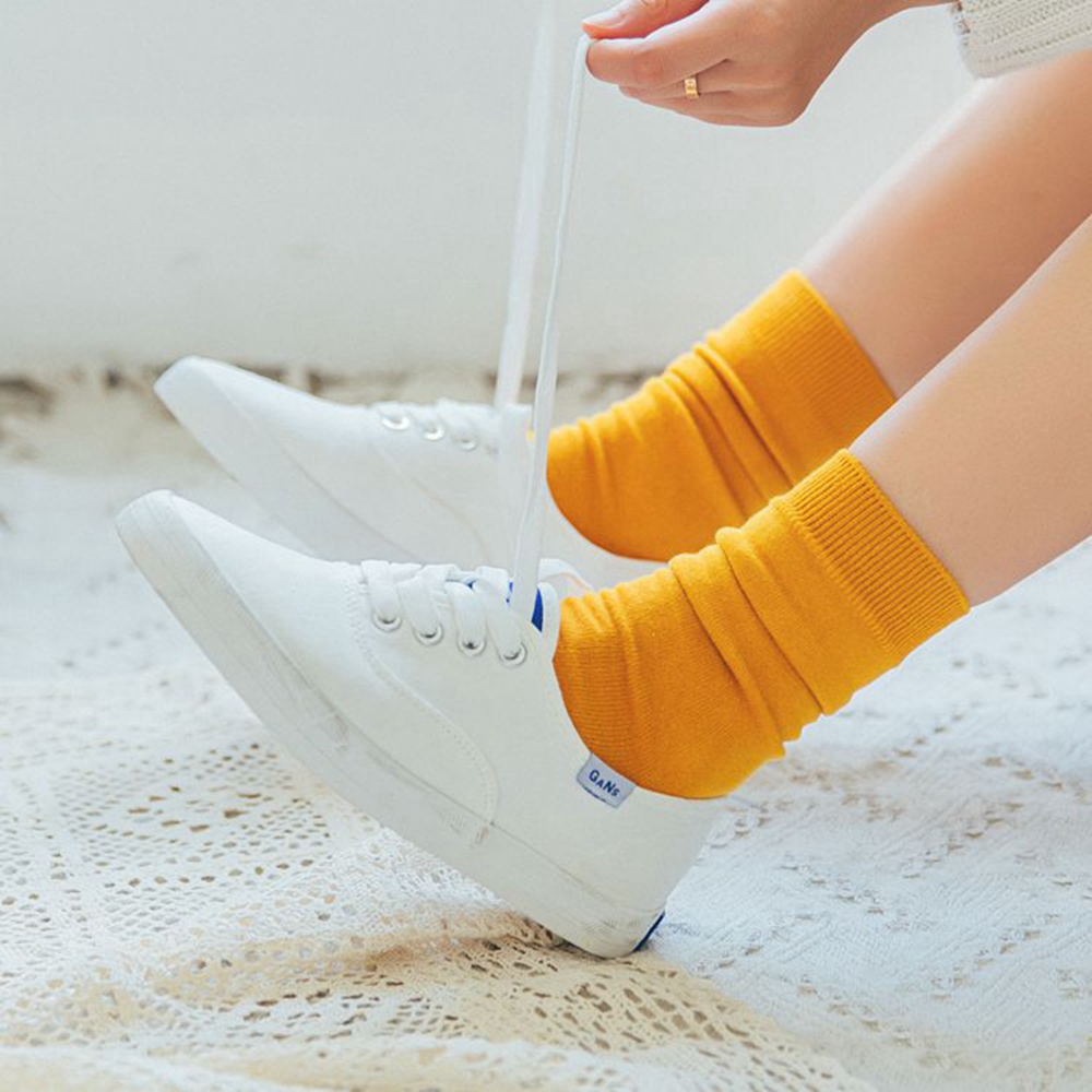 Vớ cotton cổ cao thời trang xinh xắn cho nữ