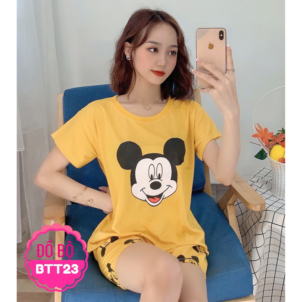 ĐỒ BỘ THUN ĐÙI IN HÌNH CỰC XINH BTT23 ⚡100% ẢNH THẬT⚡ NN CHUYÊN SỈ - NN STORE